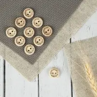 Набор нашивок из дерева Hand made with love, 1.5×1.5 см, 10 шт.