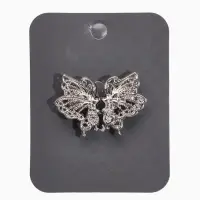 Зажим для кардигана &laquo;Ажур. Бабочка&raquo;, цвет серебро