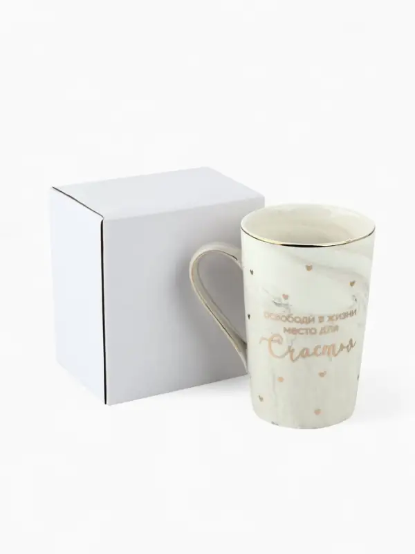 Кружка чайная керамическая &laquo;Счастье&raquo;, 350 мл