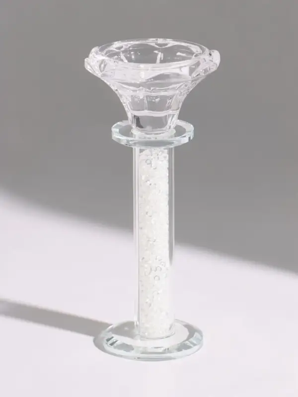 Подсвечник хрустальный &laquo;Кристалл&raquo;, 6.4&times;6.4&times;14.7 см, d=2.3 / 3.8 см