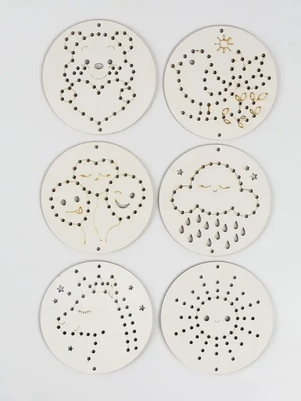 Вышивка крестиком для детей на деревянной канве &laquo;Сказочные узоры&raquo;, набор для творчества