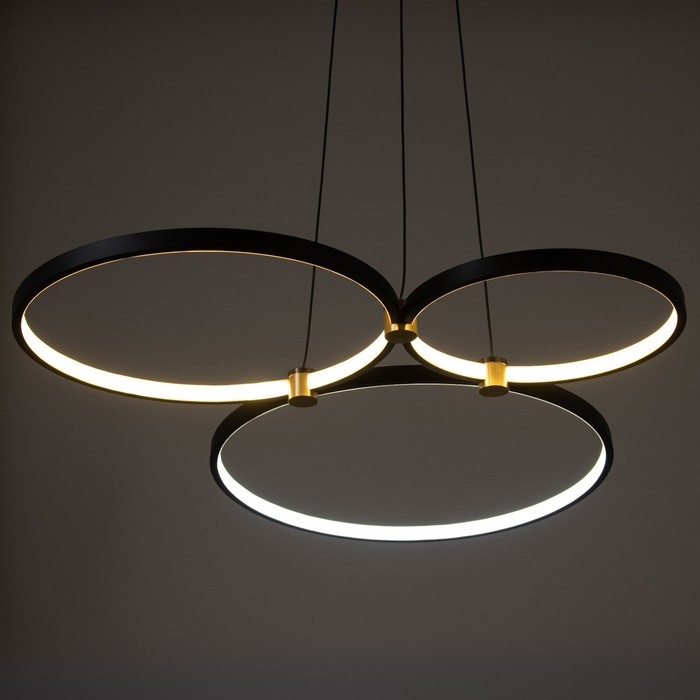 Светильник Светильник "Ланас" LED 150Вт чёрно-золотой 86х70х3,3 см BayerLux