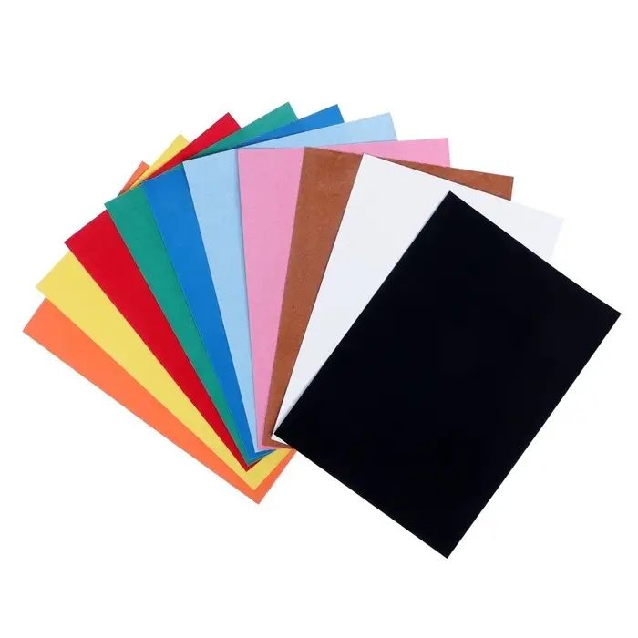 Бумага цветная бархатная А5, 10 листов, 10 цветов Мульти-Пульти, в папке