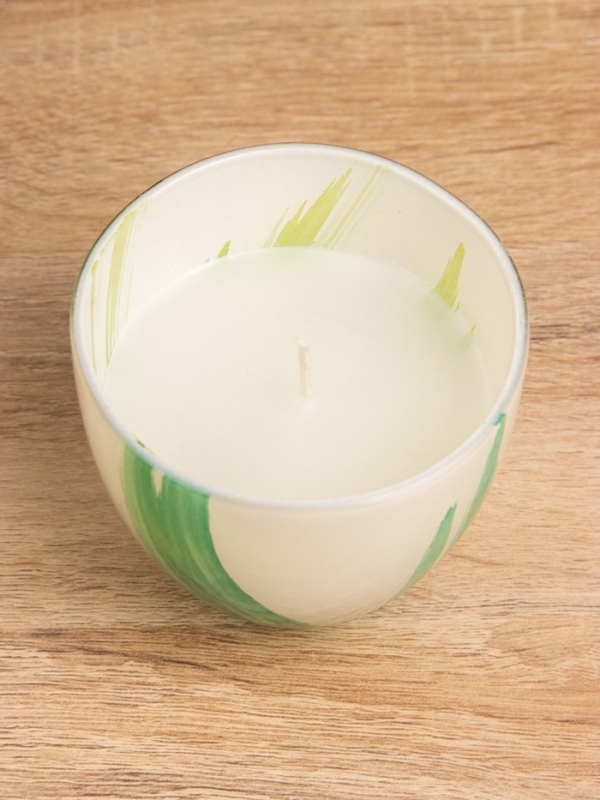 Свеча ароматическая в стеклянном подсвечнике 85 гр, чёрный бергамот