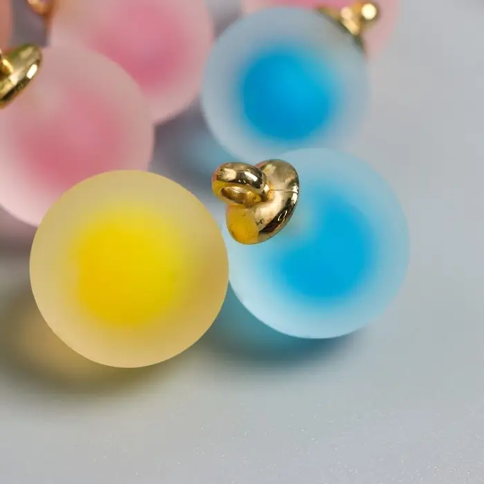 Подвеска для творчества акрил «Шар», матовый разноцветный, 2.1×1.6 см Подвеска для творчества акрил «Шар», матовый разноцветный, 2.1×1.6 см