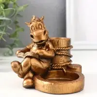 Подсвечник «Конь с книгой», 11×11×10 см, бронза