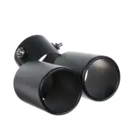 Насадка на глушитель двойная 15&times;12.5 см, посадочный 61 мм, черный мат