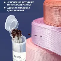 Булавки портновские TEIRA, 40 мм, d=0.45 мм, 50 шт., стальные