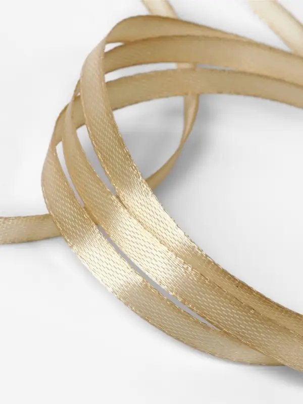 Лента атласная, 6 мм, 23±1 м, тёмно-бежевая №123 Лента атласная, 6 мм, 23±1 м, тёмно-бежевая №123