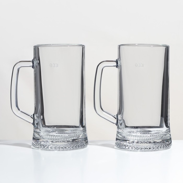 Набор стеклянных кружек «Время дегустаций. Пивная кружка», 330 мл, 2 шт Набор стеклянных кружек «Время дегустаций. Пивная кружка», 330 мл, 2 шт