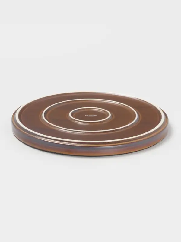 Подстановочная тарелка Magistro Garland, d=27.5 см, фарфор, синяя, коричневая