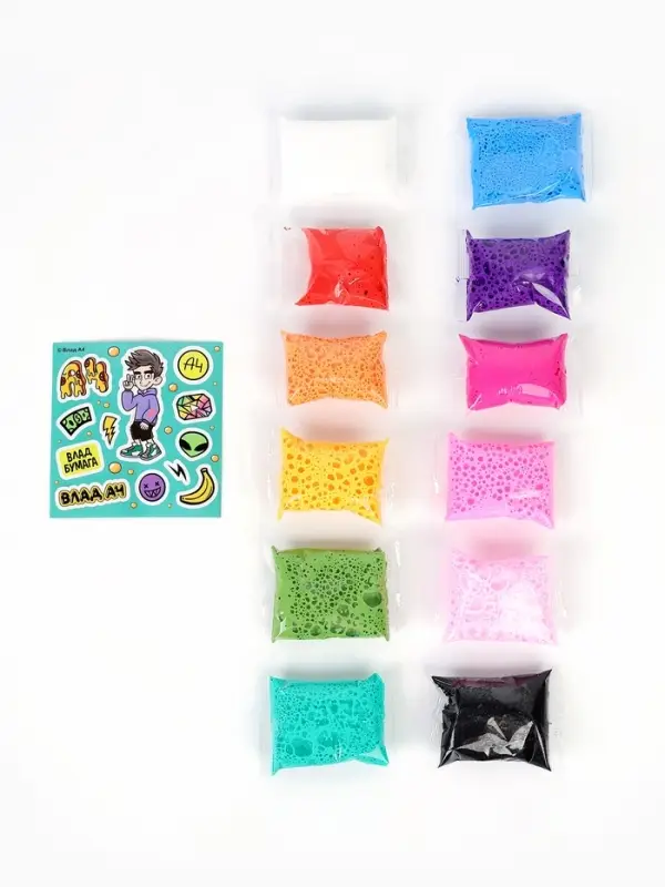 Легкий пластилин &laquo;Влад А4&raquo;, 12 шт., яркие цвета