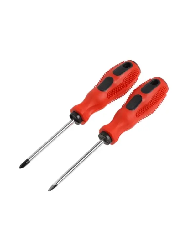 Набор отверток ЛОМ, магнит, двухкомпонентные рукоятки, PH1 и SL5&times;75 мм, 2 шт.