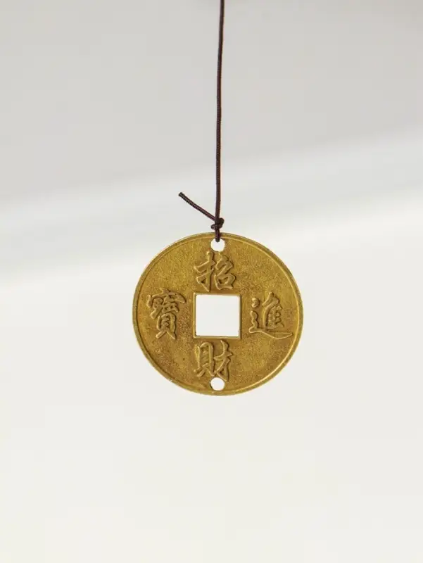 Музыка ветра &laquo;Слон на монетках&raquo;, 5 колокольчиков, 41&times;6 см