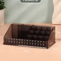 Органайзер для хранения косметики, 16 секций, 12.5&times;21.5&times;8 см, чёрный