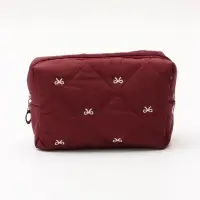 Косметичка кирпичик бантики, 19*8*10, коричневый
