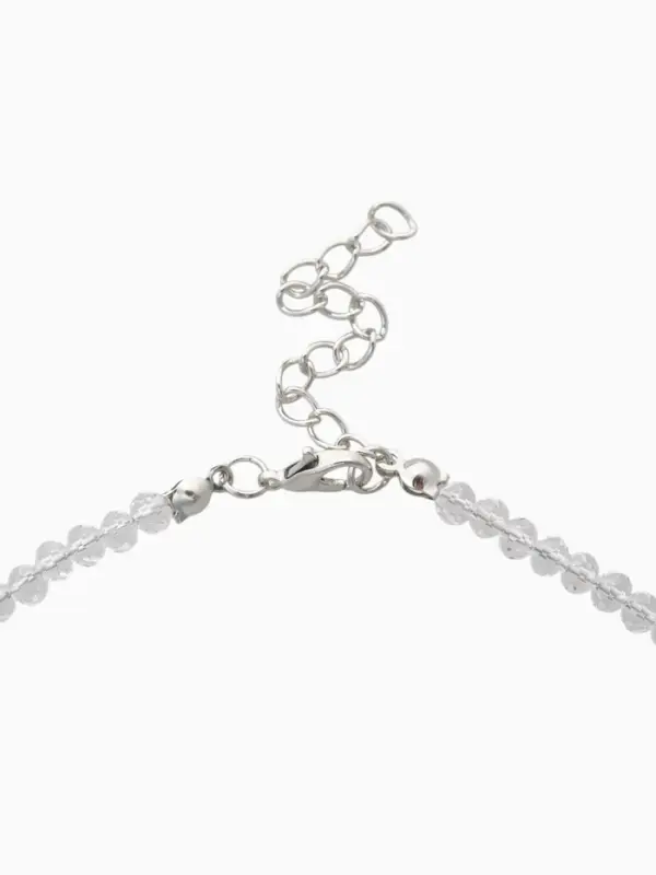 Чокер «Бабочка» хрусталь, белый в серебре, 36 см + 5 см доп, цепочка