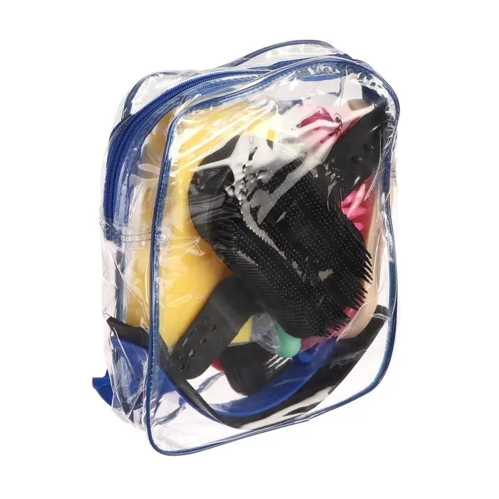 Набор для ухода за лошадью, 7 предметов: расчёска, щётка 4 шт., губка, водосгон