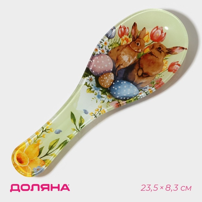 Подставка стеклянная под ложку Доляна «Акварель», 23,5×8,3×1,5 см Подставка стеклянная под ложку Доляна «Акварель», 23,5×8,3×1,5 см