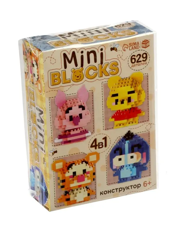 UNICON Конструктор  UNICON Конструктор "Mini Blocks, Медвежонок", 4в1