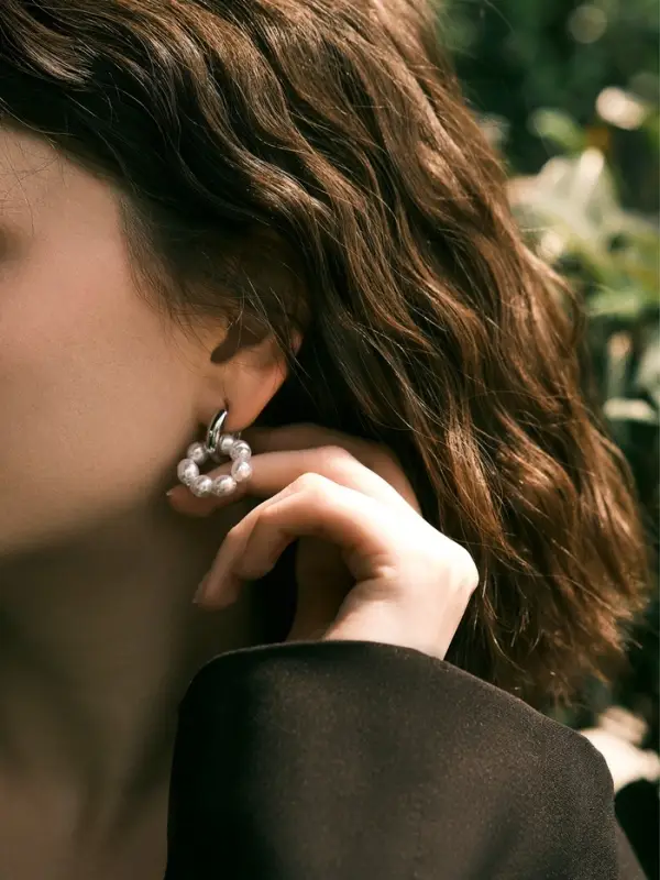 Серьги со съёмным элементом &laquo;Трансформер&raquo;, птица, белые в серебре