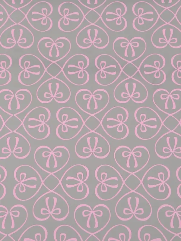 Пленка для цветов "Бантики", розовая, 0,6 х 9.3&plusmn;5% м, 40 мкм, 200 гр