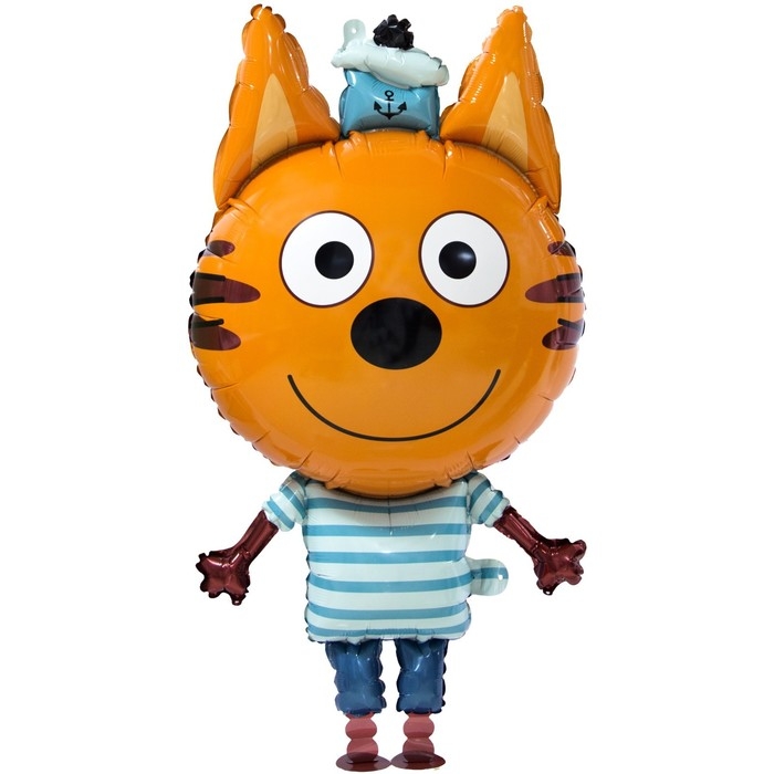 Шар фольгированный 39 Шар фольгированный 39" «Три кота. Коржик», ходячая фигура