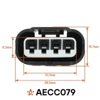 Разъём 4 pin с проводами для катушки зажигания Toyota, Lexus, Peugeot