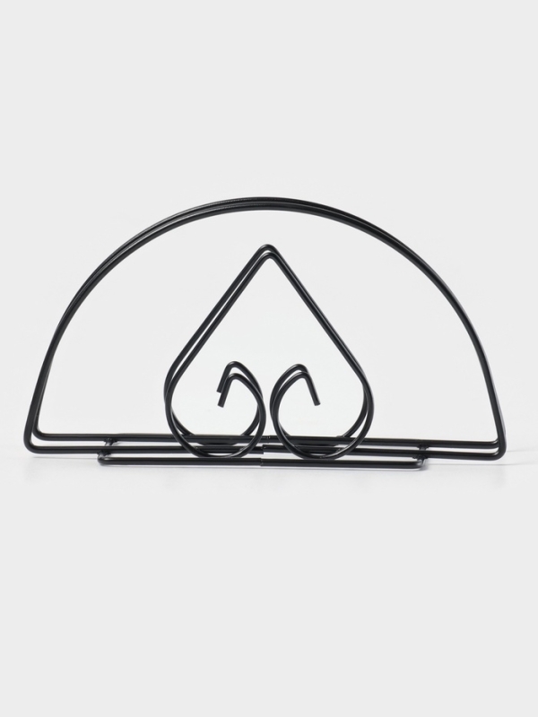 Салфетница Доляна «Сердце», чёрная Салфетница Доляна «Сердце», чёрная