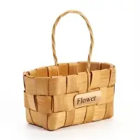 Корзина плетёная для хранения, 17&times;10&times;9 см, ручка h=9.5 см, секвойя