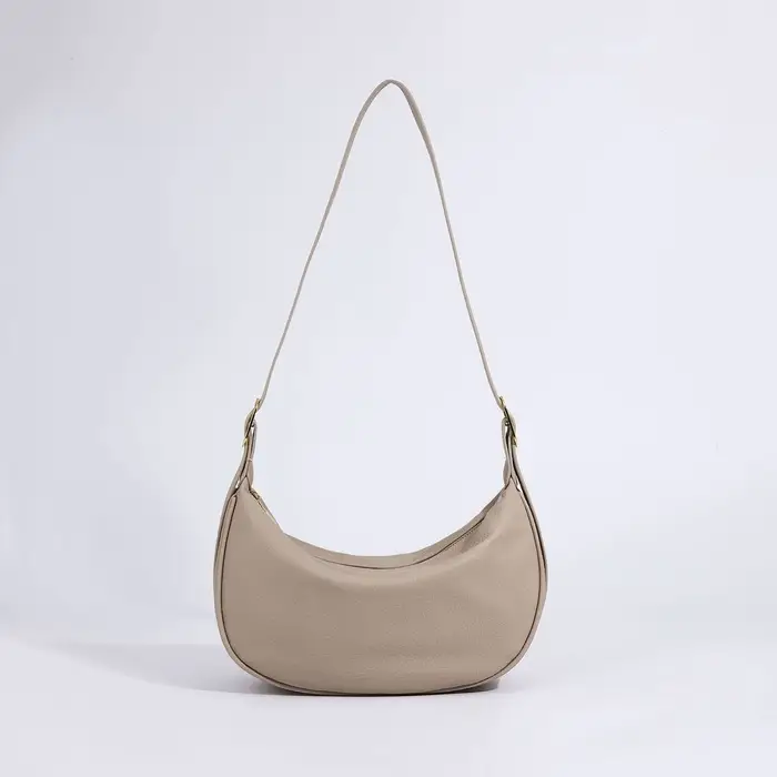 Сумка женская багет на молнии, 29&times;8&times;16 см, бежевая