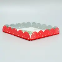 Коробка для кондитерских изделий с пластиковой крышкой «С Новым годом!», 18×3 см