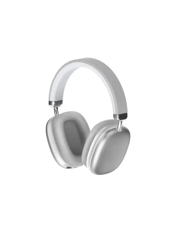 Наушники беспроводные, полноразмерные, RX-8, Bluetooth 5.3, с шумоподавлением, с микрофоном, AUX, 400 мАч, серебристые