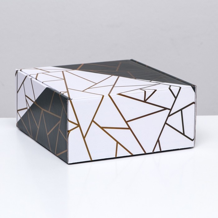 Коробка самосборная, без окна «Галограмма» 19 х 19 х 9 см Коробка самосборная, без окна «Галограмма» 19 х 19 х 9 см