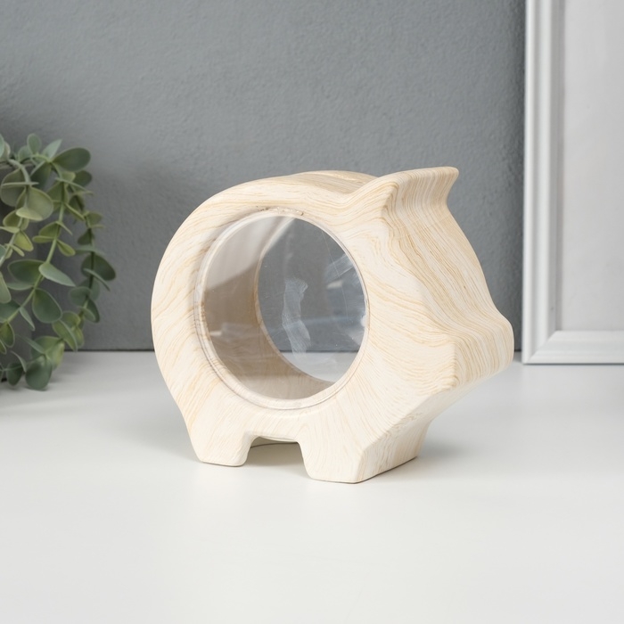 Копилка керамика Копилка керамика "Свинья с пустым животом" под дерево 16х6,6х13,5 см