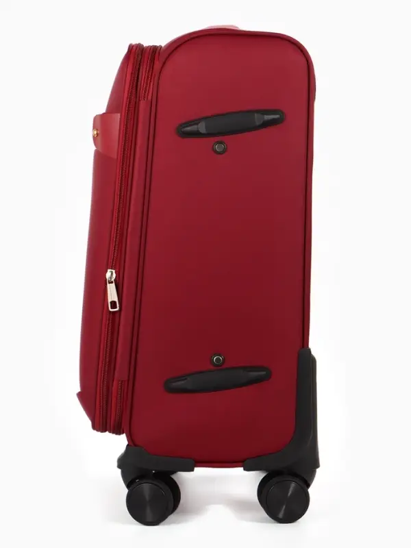 Чемодан на колёсах TEXTURA, текстильный, кодовый замок, с увеличением, 36&times;25&times;58 см, 20", красный