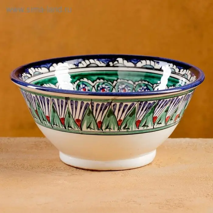 Коса Риштанская Керамика  Коса Риштанская Керамика "Узоры", 18 см, большая, синяя