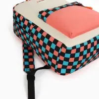 Рюкзак школьный на молнии, с карманами, размер 30&times;14&times;42 см, белый/розовый