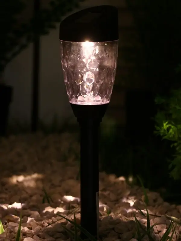 Садовый светильник &laquo;Трапеция скошенная&raquo;, уличный, на солнечной батарее, 1 LED, свечение тёплое белое