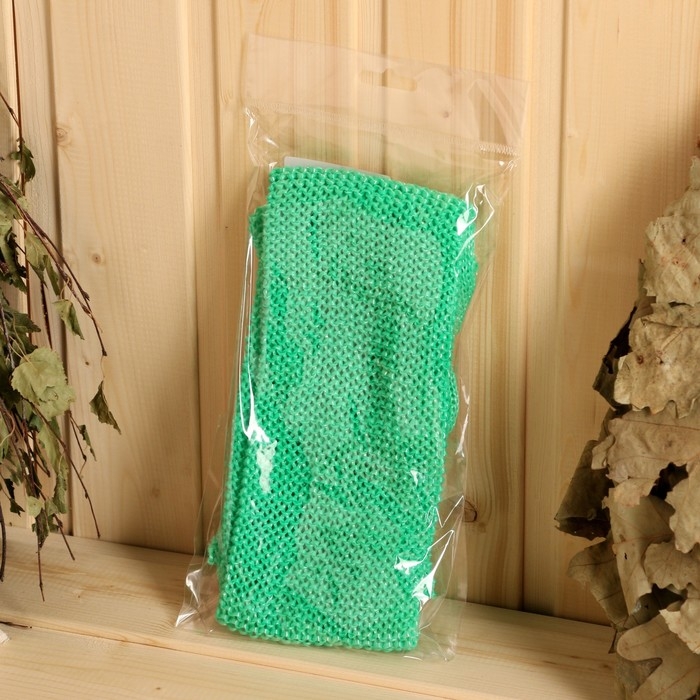 Мочалка банная вязаная Мочалка банная вязаная "Супердлинная", 70х11см, цвет микс