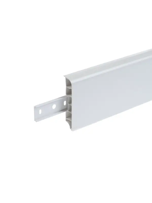 Плинтус напольный округлый &laquo;Идеал. Дюра&raquo;, 2200&times;80 мм, цвет 001 белый