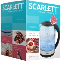 Чайник Scarlett SC-EK27G10, 1800Вт, 1,7л стекло/сталь