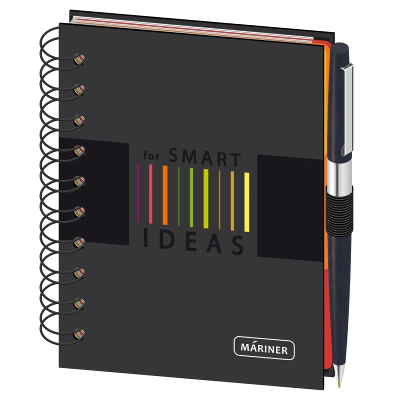 Бизнес-тетрадь Wisdom 7,А6,120л,100х140, 3 разд,рез под руч,клет,рад3,0007