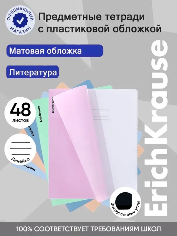 Тетрадь 48 листов в линейку &laquo;Литература&raquo; ErichKrause Dream
