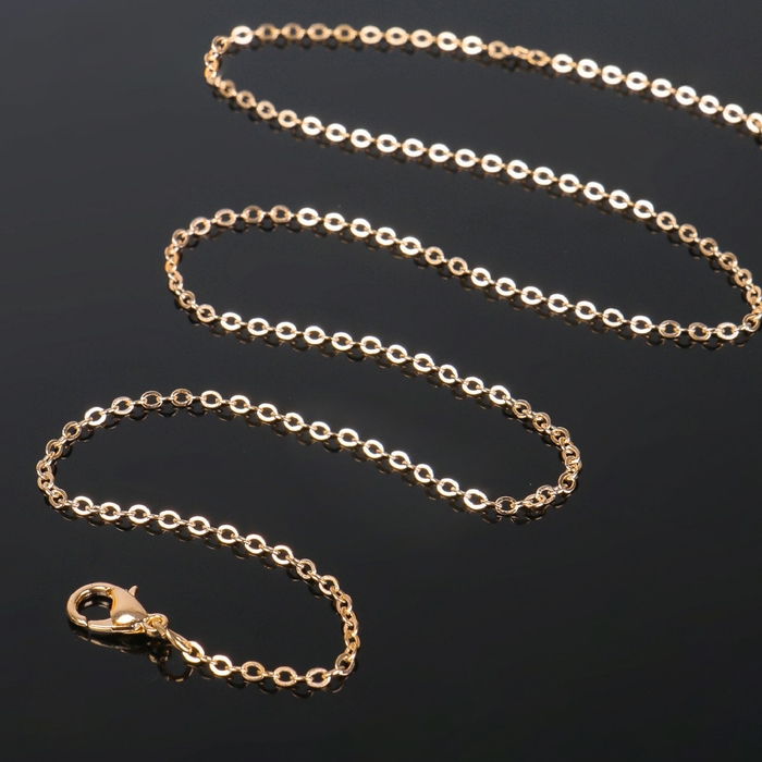 Цепочка с карабином L=45 см (набор 5 шт.) мелкое плетение, цвет золото Цепочка с карабином L=45 см (набор 5 шт.) мелкое плетение, цвет золото