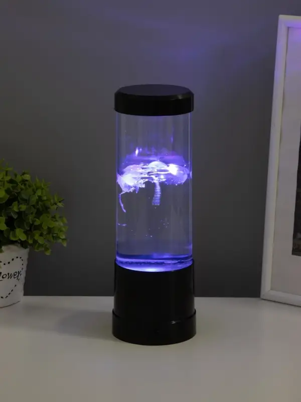 Лава - лампа RISALUX &laquo;Медузы&raquo;, подсветка, RGB, USB, 3-5 Вт, чёрная, 9&times;9&times;25.5 см