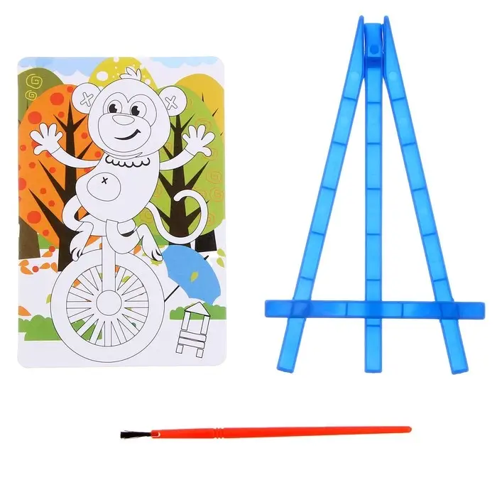 Раскраска на подставке «Обезьянка» + кисть Раскраска на подставке «Обезьянка» + кисть