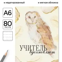 Ежедневник недатированный, А6, 80 л., мягкая обложка &laquo;Золотой учитель&raquo;