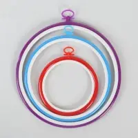 Пяльцы для вышивания с подвесом, d=12/17/21 см, 3 шт., разноцветные