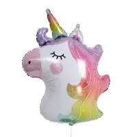 Воздушный шар фольгированный 30" «Голова. Сверкающий единорог», фигура Воздушный шар фольгированный 30" «Голова. Сверкающий единорог», фигура